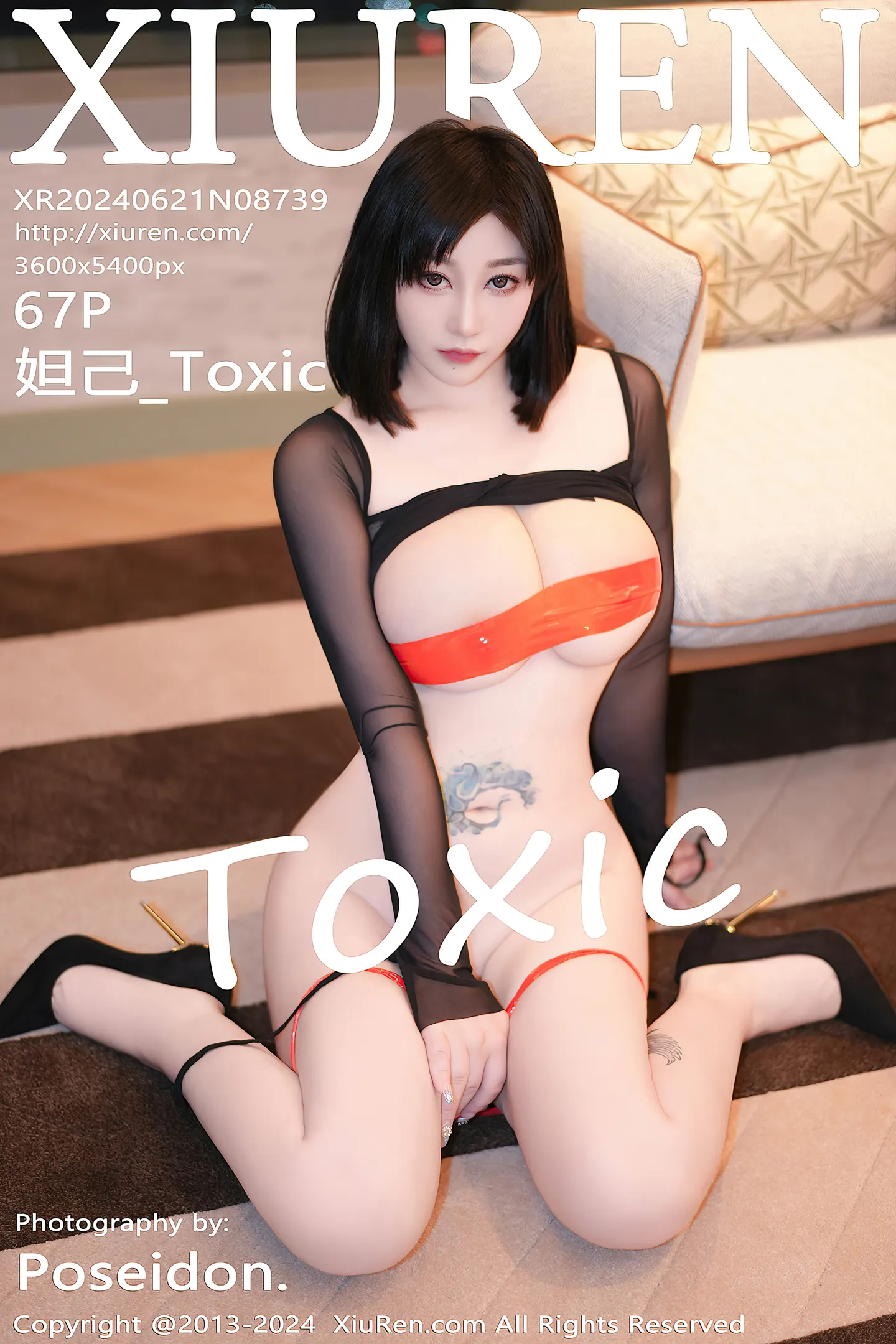 [XiuRen秀人网]VOL.8739 女神妲己 Toxic性感黑色轻透服饰露豪乳遮点秀丰腴身材诱惑写真67P-秀人网官方网站
